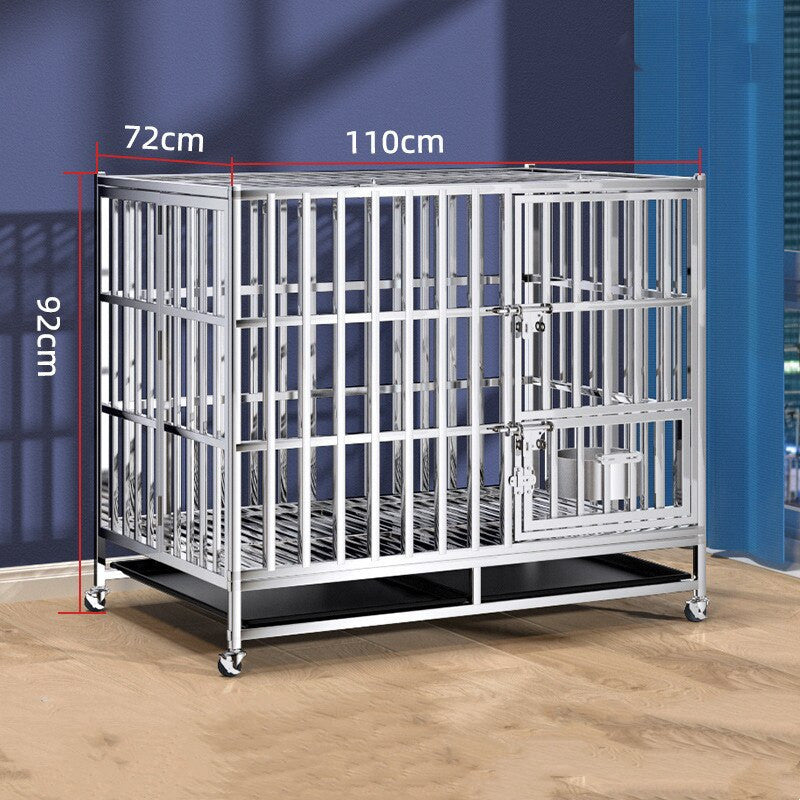 Heavy Duty Stainless Steel Dog Kennel Crate-3