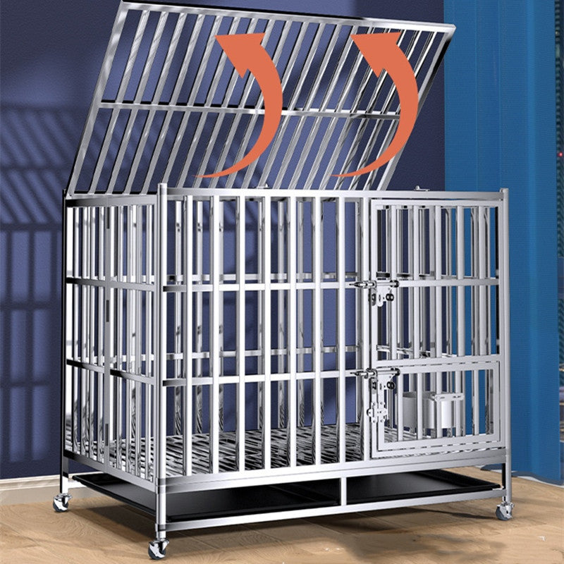 Heavy Duty Stainless Steel Dog Kennel Crate-4