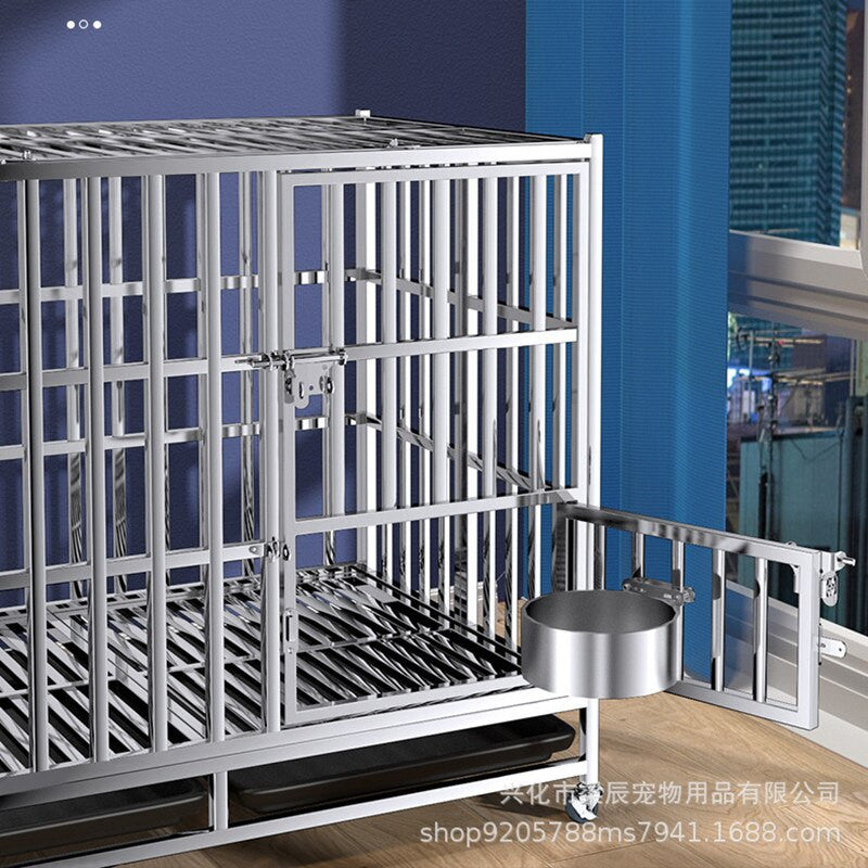 Heavy Duty Stainless Steel Dog Kennel Crate-5
