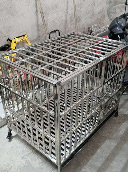 Heavy Duty Stainless Steel Dog Kennel Crate-2