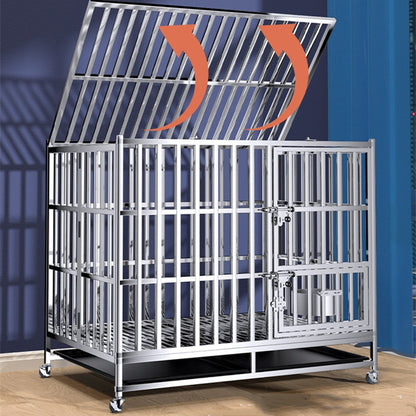 Heavy Duty Stainless Steel Dog Kennel Crate-4